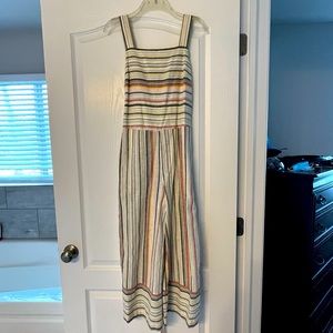 Linen striped beach lounge jumper